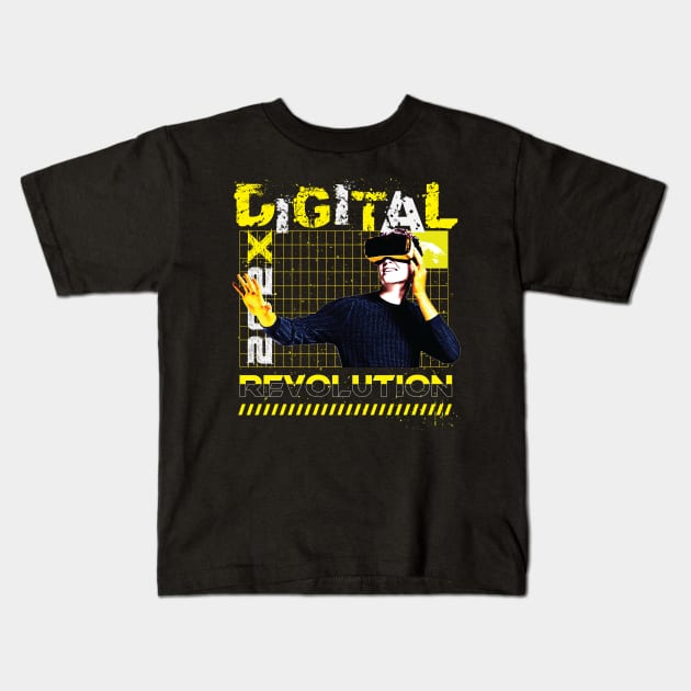 Digital Revolution Kids T-Shirt by RadioaktivShop